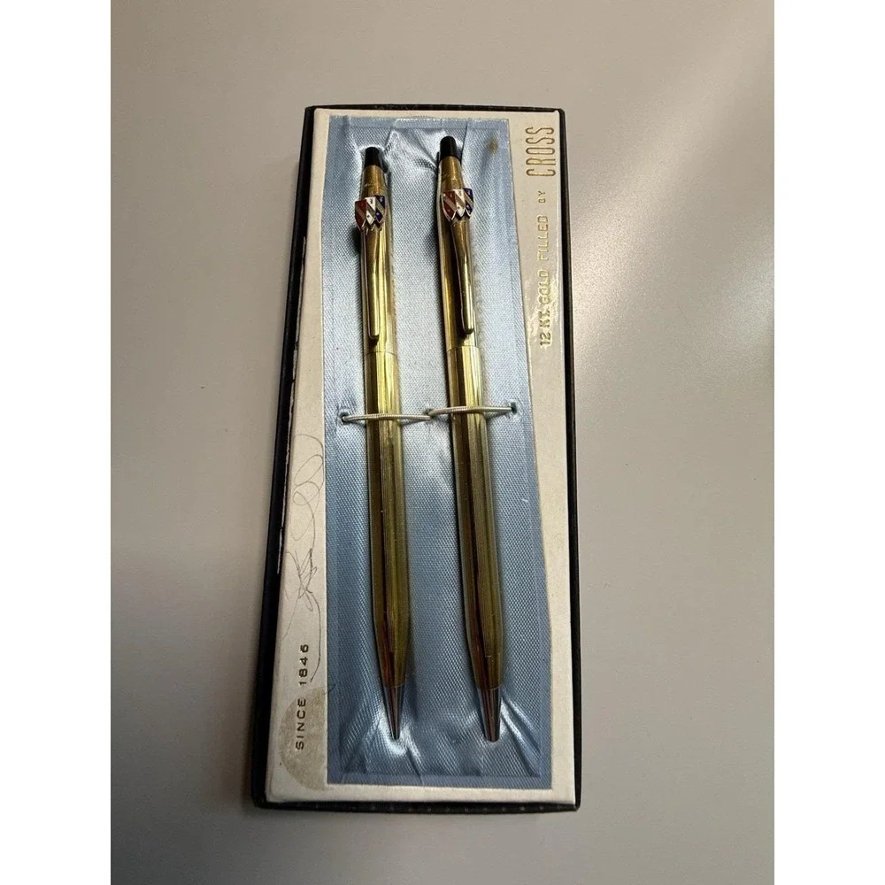 Vintage Cross 12kt Gold Filled Pen & Pencil Set 1/20 12k GF Classic Century